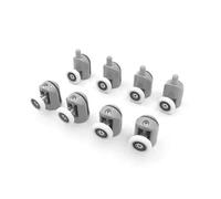 8 rulli for porta doccia, diametro 23/25/27 mm, ruote di ricambio for puleggia for cabina, 4 superiori + inferiori(GReY,27mm)