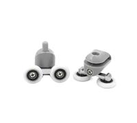 8 rulli/ruote/ruote for porta doccia da 23/25/27 mm, puleggia di ricambio for box doccia, 4 superiori + 4 inferiori(Beige,23mm)