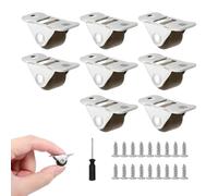 8 ruote girevoli lineari da 28 mm per mobili, piccole ruote girevoli per carichi pesanti con base in gomma per oggetti pesanti in movimento, senza freni, capacità di carico 48 kg