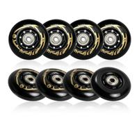 8 ruote per pattini in linea, 76 mm, 85A, con cuscinetti a sfera ABEC 9, versione migliorata con mozzo, ruote di ricambio universali per K2 Hudora Gonex Apollo