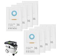 8 sacchetti per aspirapolvere per Festool CT 36 / CTM 36 E/CTL 36 E CLEANTEC Serie, sacchetti usa e getta di grande capacità, pezzi di ricambio accessori SC FIS-CT 36