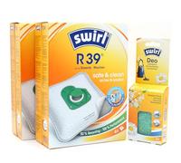 8 Sacchetti per aspirapolvere + Perline deodoranti Compatibile con Rowenta RO 3142EA Power XXL | Compatibile con Swirl R39 - R 39 | 8 Borse, Deodorante per Ambienti, Accessori