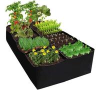 8 sacchetti per piante in feltro, in tessuto non tessuto per piante da giardino, piante coltivate, piante in tessuto non tessuto per aiuole rialzate, per la coltivazione di erbe, fiori, verdure (1