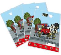 8 Sacchetti regalo * * Per Feste a Tema dei Vigili Del Fuoco e di compleanno dei bambini di TIB//bambini compleanno Party Fete Set Ragazzi Sacchetti mitgebse ltueten geschenktueten Fire Fighter
