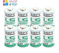 8 Saft Ls 14250 1/2AA 3.6V Litio Batteria Bobina Cella LiSOCl2 Misura 1/2 Aa