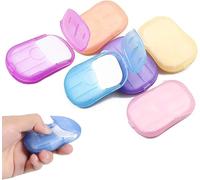8 scatole di carta saponetta usa e getta, per la pulizia delle mani, da viaggio, profumo, mini colore, per scuola, interni, esterni, viaggi, campeggio, escursionismo, campeggio