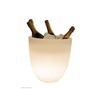 8 seasons Design Curvy Cooler - Raffreddatore a LED per champagne, illuminato, 32090 W, colore: Bianco