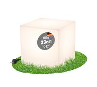 8 seasons Design Shining Cube LED cubo (33 cm) bianco, E27, luce bianca calda, cubo luminoso per esterni e interni, lampada a cubo come decorazione, tavolo o sgabello