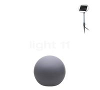 8 seasons design Shining Globe Lampada d'appoggio, grigio - ø30 cm - incl. lampadina - incl. modulo solare