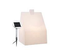 8 seasons Design Shining House - Lanterna a LED solare di Natale (60 cm, bianco) con modulo solare e lampadina a LED in bianco caldo, decorazione natalizia, lampada da terra, per interni ed esterni