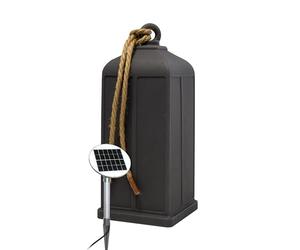 8 seasons Design Shining Lantern - Lanterna decorativa a LED, altezza: 45 cm, colore antracite, con pannello solare e lampadina bianca calda, come lampada solare per terrazza, balcone, giardino con