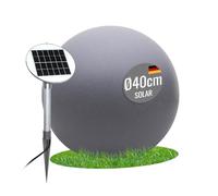8 seasons Lampada a sfera solare di design, 40 cm, luce bianca calda, sensore crepuscolare, resistente alle intemperie, lampada solare per esterni (giardino, terrazza, balcone), robusta e durevole