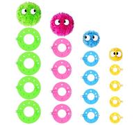 8 Set 16 Piezas Pom Pom Maker, Herramientas De Fabricación De Pompones, Pompones Hechos A Mano Bricolaje, 4 Tamaños (3.5/5.5/7 Y 9 Cm) 16 pezzi Pom Pom Maker, Pompon per Maglieria a Telaio, Pompon Fat