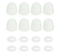 8 Set Copribulloni per Wc Rotondi in Plastica con Rondelle
