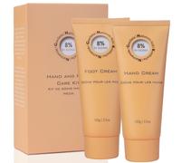 8% - Set Crema Piedi e Mani Idratanti e Riparatori - Kombucha, Acido Ialuronico e Niacinamide - Tutti i tipi di pelle - Senza parabeni, solfati - 2x100g