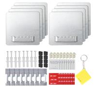 8 Set Gancio Per Quadri Autoadesivo Resistente, Gancio Autoadesivo Per Quadri, Gancio Per Cornici Senza Perforazione, Appendere Quadri Senza Forare, Autoadesivo per Album Fotografici Diversi Pesi