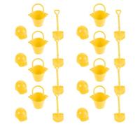 8 Set Kit Miniatura Elmo Sicurezza Giallo Plastico per Modellismo | Accessori per Diorama e Modellismo Ferroviario, Set Compatto Educativo e Portatile, per Collezionisti e Hobby Adulti