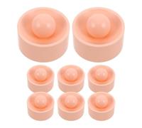8 Set Pressa per Gnocchi Rotonda Manuale in Plastico Beige | Stampo Rotondo Ergonomico, Superficie Antiaderente Liscia, per Involtini Wonton e Preparazione Pasti