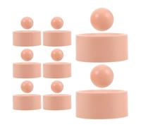 8 Set Pressa per Sfoglie di Ravioli Manuale Rotonda in Plastica Beige | Superficie Antiaderente Liscia, Impugnatura Ergonomica, Facile da Riporre, per Sfoglie, Preparazione e Picnic