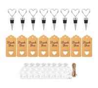 8 Set Tappeti per Bottiglie Sigillatore Vino A Cuore Vuoto La Doccia Padroni Matrimonio Include Tappeti Branchi Etichetta Tappa del Vino La Raccolta