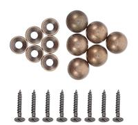 8 Set Tappi Coprivite Decorativi in Ottone per Mobili, Stile Retrò | Finitura Lucida e Bordi Lisci, Protezione Nascosta da Polvere e Ruggine, per Armadi e Cornici