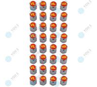 8 Set YOU.S Copri Valvole In Alluminio Rosso Con Guarnizione