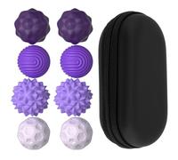 8 sfere magnetiche di attrazione con guscio in silicone, per alleviare lo stress, giocattolo divertente, sfere magnetiche in silicone, per adulti e viaggi di casa (viola)