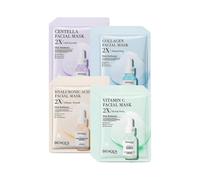 8-Sheet Mask Set for Deep Skin Moisturizing with Centella, Collagen & Vital C Facial Masks