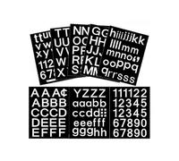 8 Sheets Self-Adhesive Vinyl Letters Numbers Kit, Mailbox Numbers Sticker compatible Mailbox,Signs,W