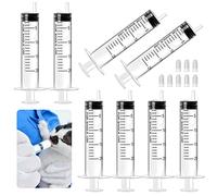 8 siringhe da 20 ml con coperchio, siringhe in plastica, confezionate singolarmente con cappuccio, siringhe per laboratori scientifici, alimentazione degli animali, irrigazione delle piante