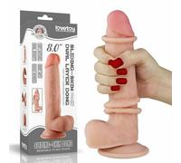 8'' SLIDING SKIN DILDO SUPER REALISTICO PELLE VERA FALLO MORBIDO DI SILICONE TPE