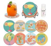 8 sottobicchieri per diamond painting Aperol Spritz regalo donna cocktail diamante painting sottobicchieri con supporto in sughero per cocktail Diamond Painting accessori
