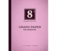 8 Squares Per Inch Graph Paper Notebook - Pink Series | Professional Engineering Grid for Ultra-Precise Technical Work: High-Density Pink Graph ... Advanced Math & Technical Drafting | 8 SPI
