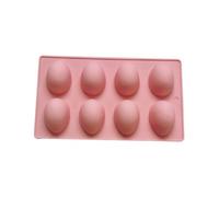 8 stampi in silicone per uova di Pasqua perfetti per cioccolatini, bombe da bagno e caramelle (rosa)