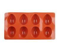 8 stampi in silicone per uova di Pasqua perfetti per cioccolatini, bombe da bagno e caramelle (rosso)