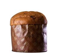 8 Stampi Panettone ALTO DA 1KG, in Carta di Pura Cellulosa Autoportante Marrone con Decoro Oro - Forma Cottura Panettone Riciclabile, Resistente Al Calore fino a 200°C - Ideale per Dolci Lievitati