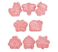 8 stampi per biscotti per insetti, formine per biscotti per animali, farfalle 3D, motivo ape, simpatici cartoni animati, formine per biscotti per biscotti e biscotti