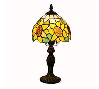8" Table Lamps, Handmade Stained Glass Desk Lamp Reading Lamps,Sunflower Style Lampshade Bedroom Bedside Living Room Lamp, Nightlight,A