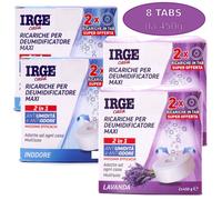 8 Tabs Ricarica Universale Deumidificatori Assorbi Umidità INODORE LAVANDA 450 g