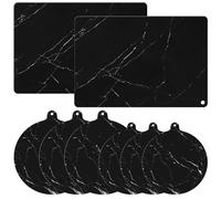 8 tappetini protettivi a induzione, per piano cottura a induzione, in silicone, per piano cottura a induzione, protezione dal calore, antiscivolo, antigraffio (18 + 22 + 25 x 35 cm)