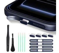 8 tappi antipolvere USB C di tipo C per porta di ricarica con copertura per altoparlante iPhone per iPhone 17 Pro/Pro Max (17Max), iPhone 17 Pro Max, accessori antipolvere per altoparlanti, blu scuro