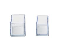 8 tappi per gambe della sedia, rettangolari, in PVC, per gambe della sedia, spesse, antiscivolo, resistenti all'usura, per la protezione dei pavimenti, trasparenti, 25 x 55 mm