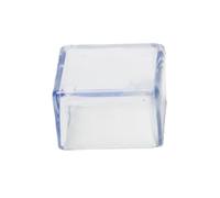 8 tappi quadrati per gambe della sedia, tappi quadrati in plastica, tappi di protezione per gambe della sedia, pavimento antiscivolo, spessi, per protezione di pavimenti, trasparenti, 30 x 30 mm