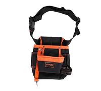 8 Tasche Cintura Impermeabile Borse per Attrezzi Regolabile Panno Oxford Custodia Resistente Usura Borsa Dell'elettricista Borsa per Attrezzi Manutenzione con Cintura Regolabile(Black, Orange Edge)