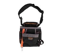 8 Tasche Cintura Impermeabile Borse per Attrezzi Regolabile Panno Oxford Custodia Resistente Usura Borsa Dell'elettricista Borsa per Attrezzi Manutenzione con Cintura Regolabile(Black, Grey Edge)