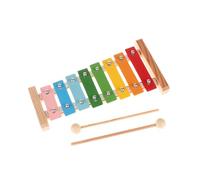 8 tasti a mano che bussa a misura compatta Glockenspiel in alluminio colorato piano con mazze in legno bambini percussioni strumento musicale regalo