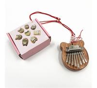 8 Tasti Kalimba Portatile Tasti In Metallo con Cordino, Manuale di Istruzioni Thumb Piano per Bambini, Principianti Finger Piano Illuminazione Musicale(Bear B)