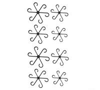 8 telai pieghevoli per piante da giardino, supporti riutilizzabili in plastica per aiutare a organizzare e mantenere la struttura dello stelo delle piante (nero)