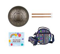 8-Tone Acciaio Tongue Drum C Chiave Strumento A Percussione Handpan Tamburo Unico 12 Zodiac Drum Per Principianti Bambini