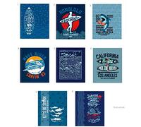 8 toppe per ginocchiere per bambini serigrafate da stirare i vestiti. Applicazioni termoadesive per riparare e decorare pantaloni, giacche, maglioni, zaini (California)